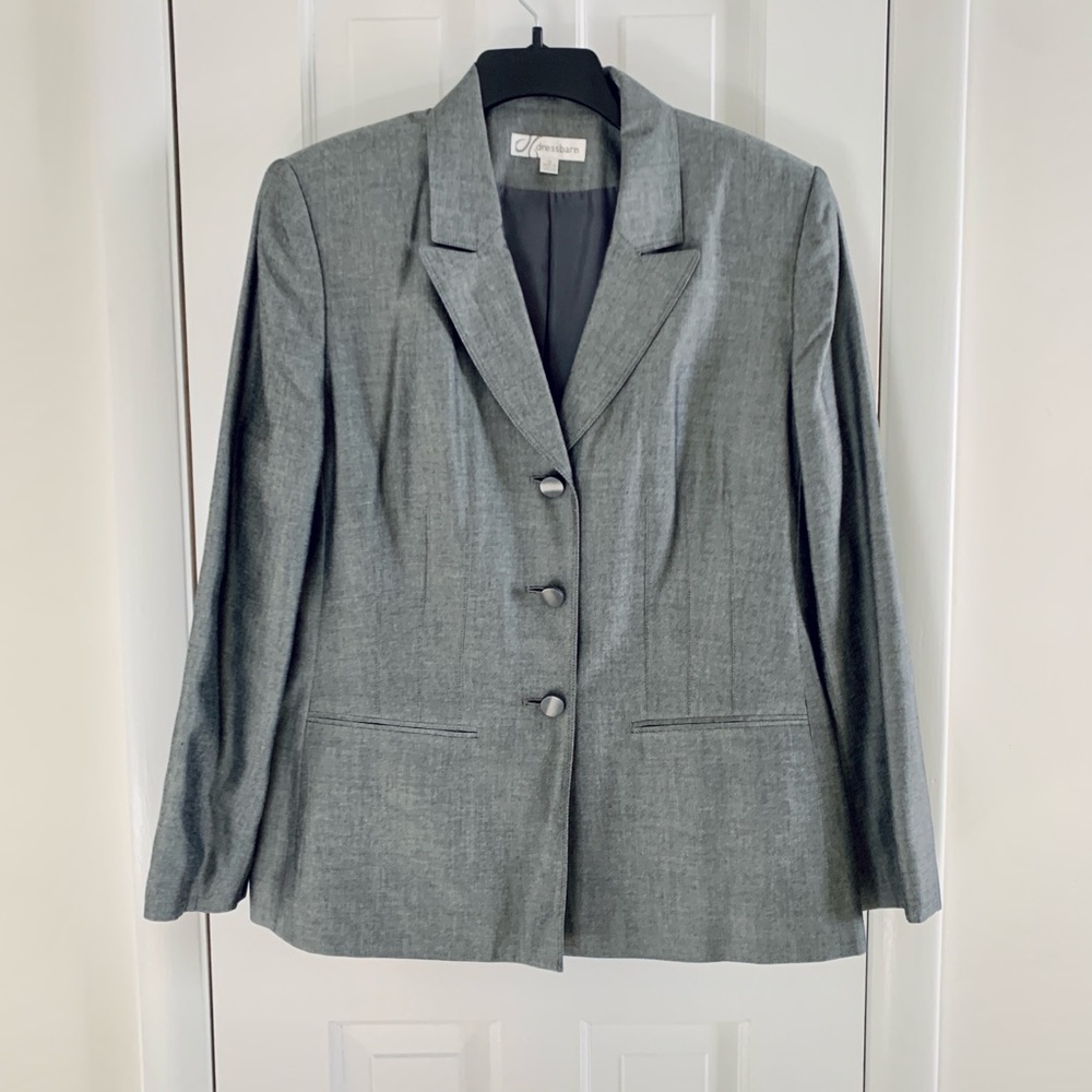 Grey Sharkskin Suit SZ 16